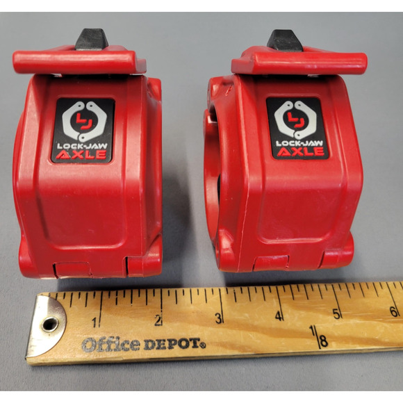 Lock-Jaw AXLE Barbell Collars Pair 2in Strongman Fat Bar Clamps Weightlifting - Picture 7 of 8